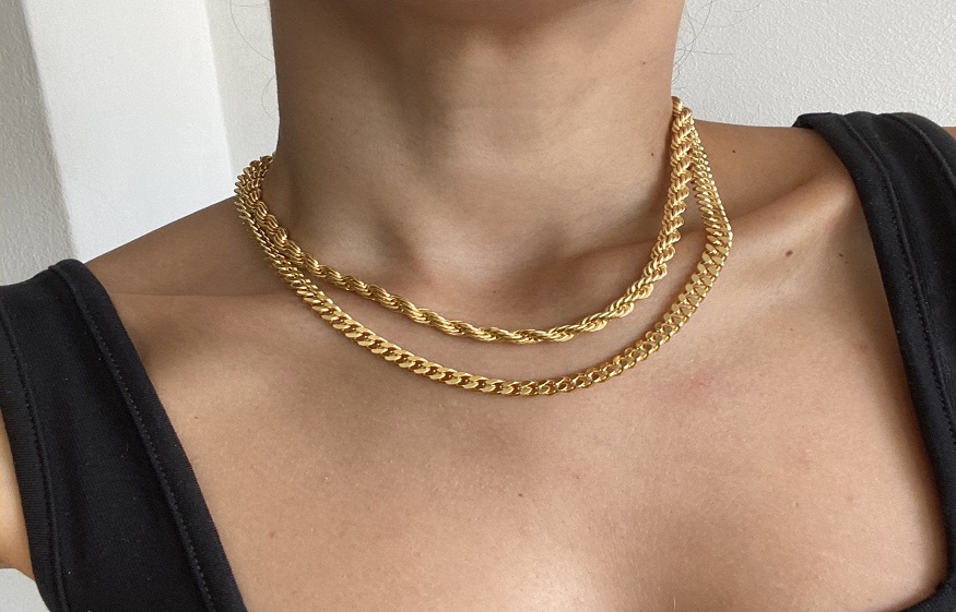 luxury gold rope chain